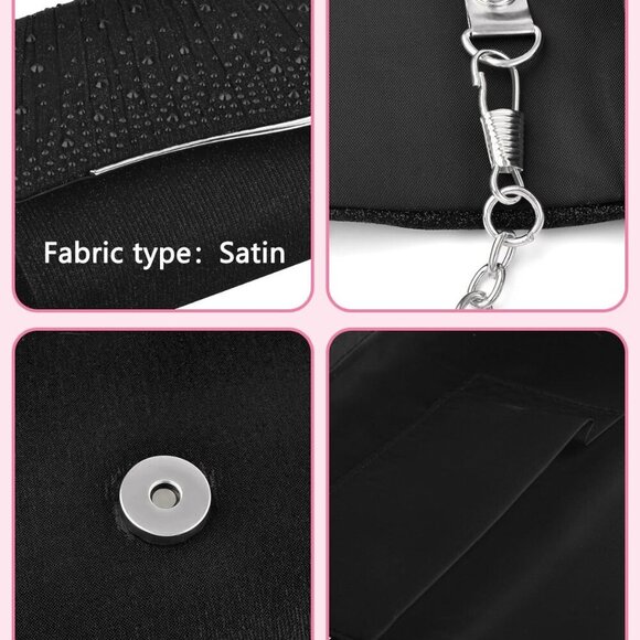 Clutch Purses for Women, Formal Evening Bags Suede Shoulder Envelope Party Handb - Picture 5 of 8